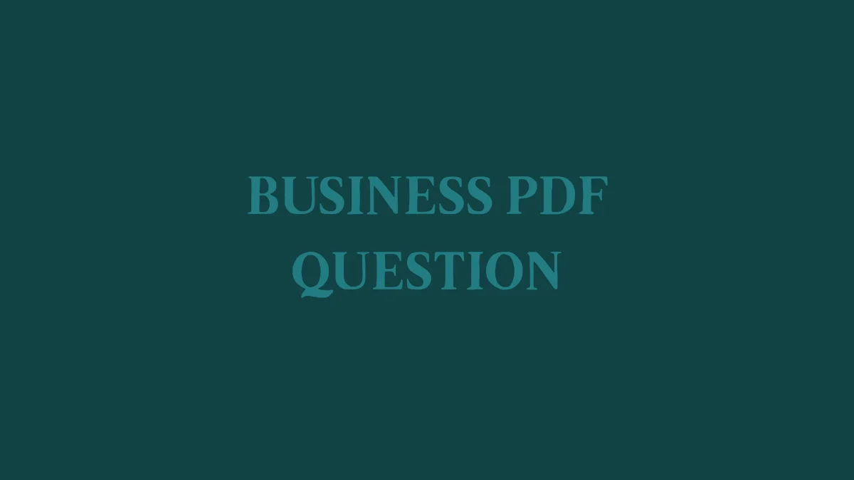 image for What Goes Into a Business PDF