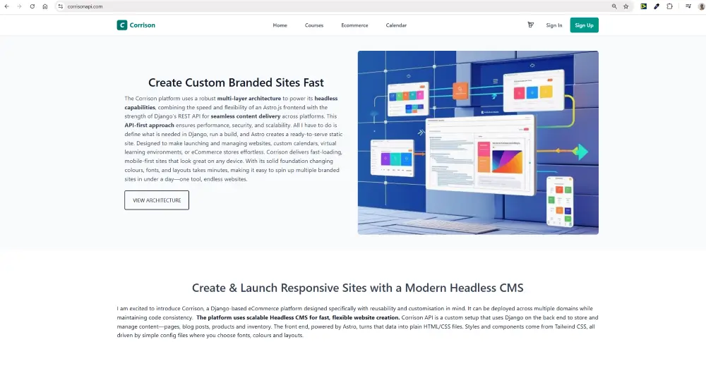 Corrison API Headless CMS Platform