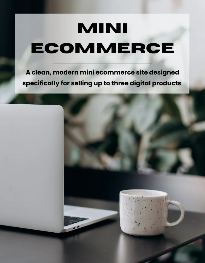 Featured product: Mini Ecommerce Site - 1-3 Products