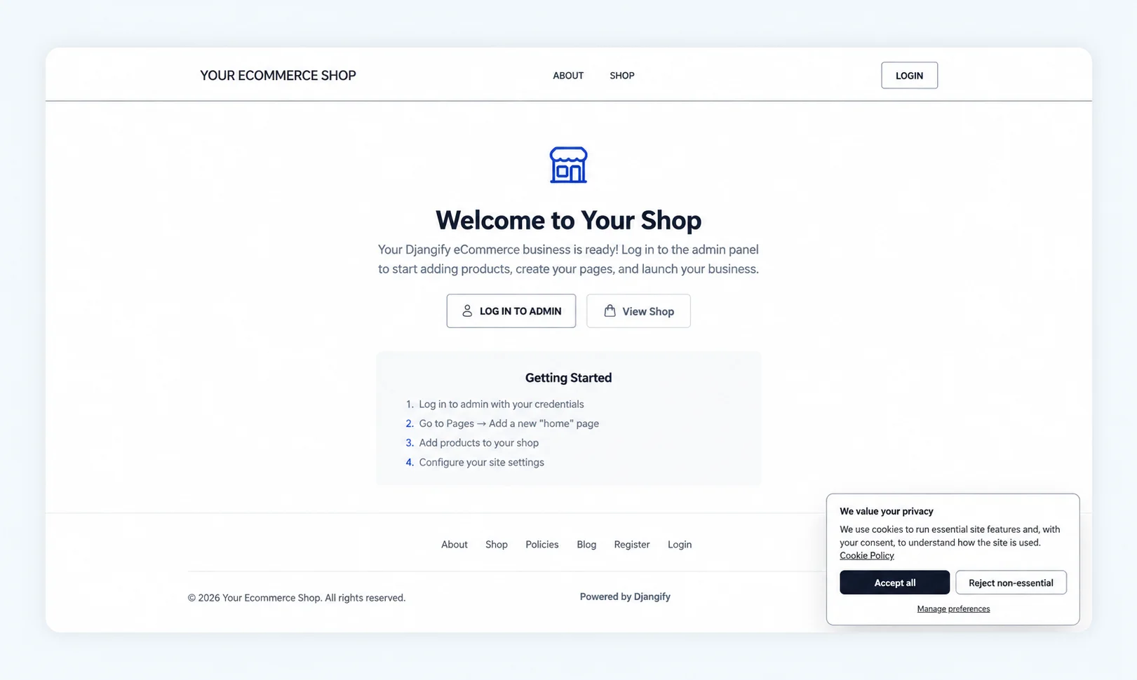 Your shop spun up immediately after payment