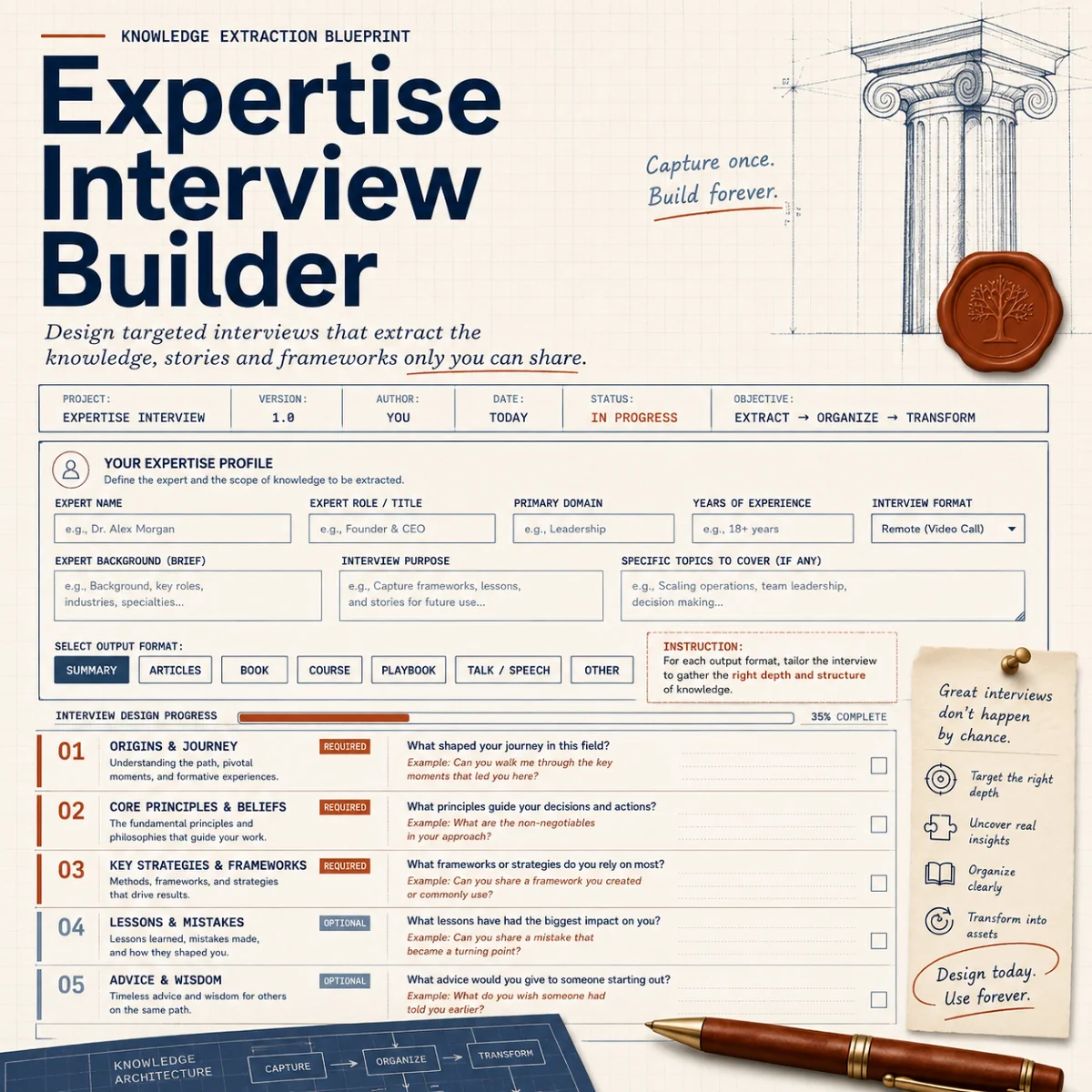 Expertise Interview Builder