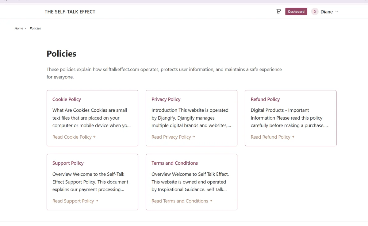 Djangify policy pages