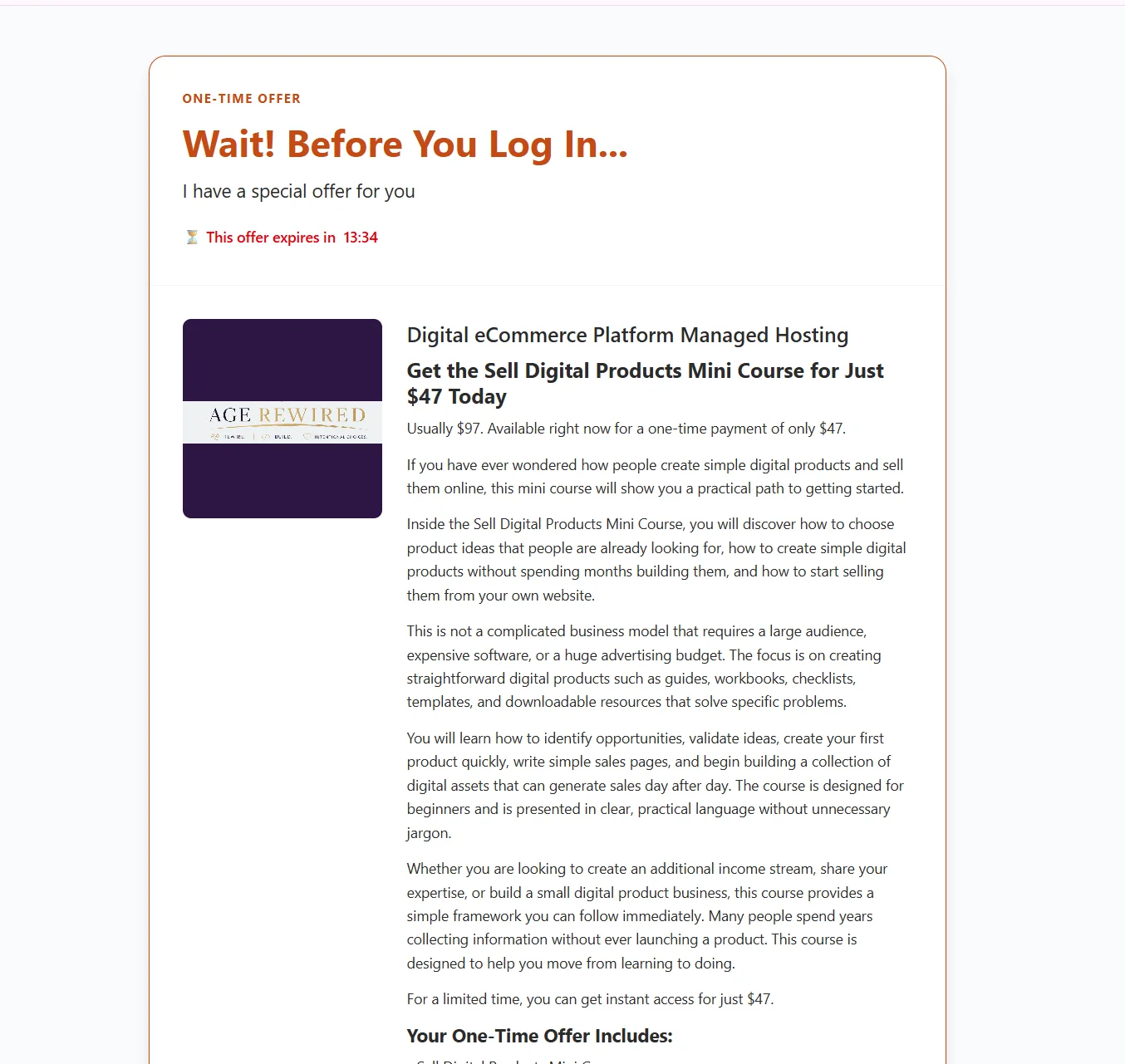 Djangify one time offer